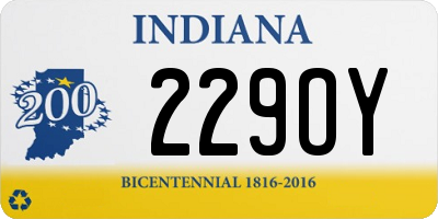 IN license plate 229OY