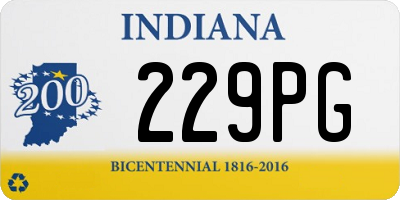 IN license plate 229PG