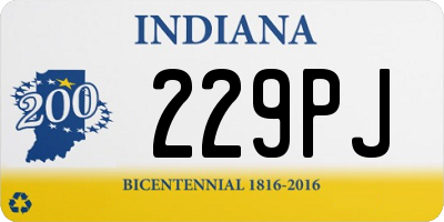 IN license plate 229PJ