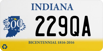 IN license plate 229QA