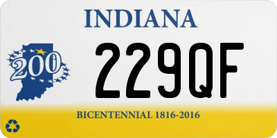 IN license plate 229QF