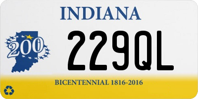 IN license plate 229QL