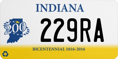 IN license plate 229RA