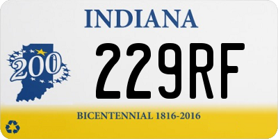 IN license plate 229RF