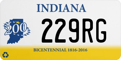 IN license plate 229RG