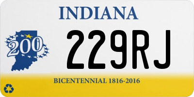 IN license plate 229RJ