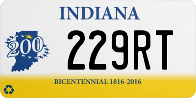 IN license plate 229RT