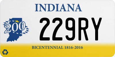 IN license plate 229RY