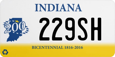 IN license plate 229SH