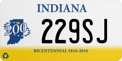 IN license plate 229SJ