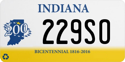 IN license plate 229SO