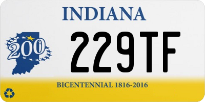 IN license plate 229TF