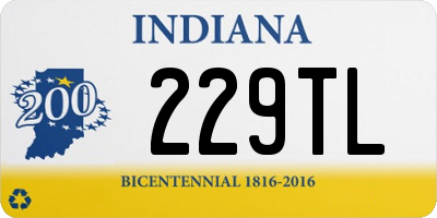 IN license plate 229TL