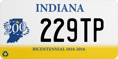 IN license plate 229TP