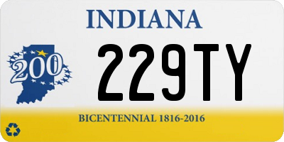 IN license plate 229TY