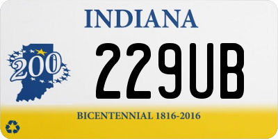 IN license plate 229UB