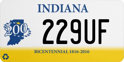 IN license plate 229UF