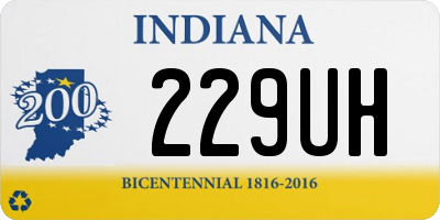 IN license plate 229UH