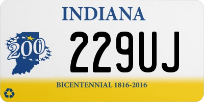 IN license plate 229UJ