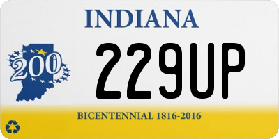 IN license plate 229UP