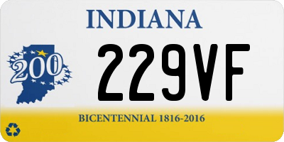 IN license plate 229VF