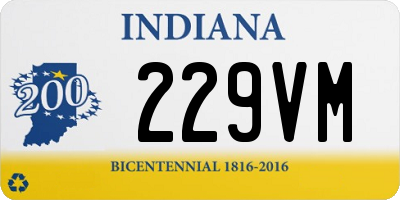 IN license plate 229VM