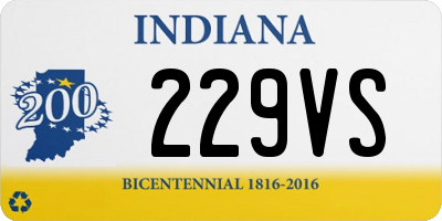 IN license plate 229VS