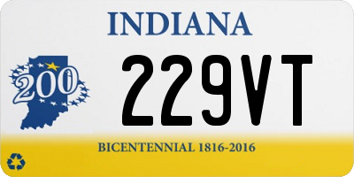 IN license plate 229VT