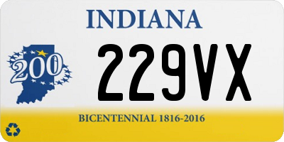 IN license plate 229VX