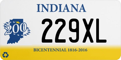 IN license plate 229XL