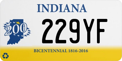 IN license plate 229YF