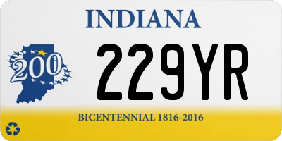 IN license plate 229YR