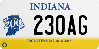 IN license plate 230AG