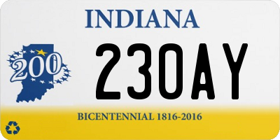 IN license plate 230AY