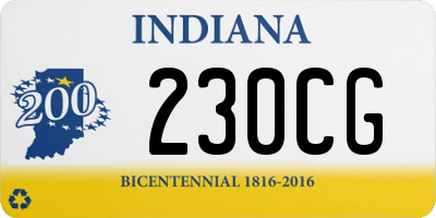 IN license plate 230CG