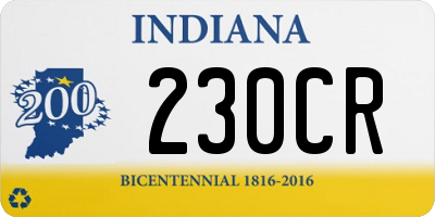 IN license plate 230CR