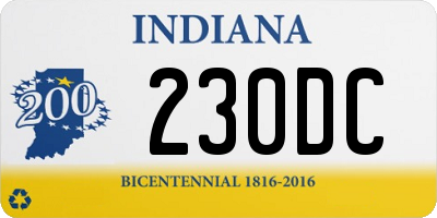 IN license plate 230DC