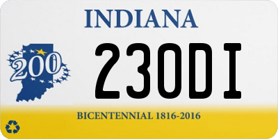 IN license plate 230DI