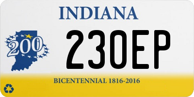 IN license plate 230EP