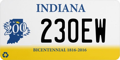 IN license plate 230EW