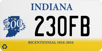 IN license plate 230FB