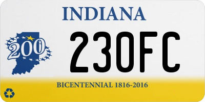 IN license plate 230FC