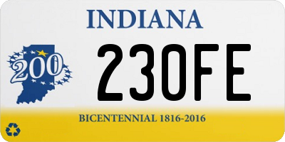 IN license plate 230FE