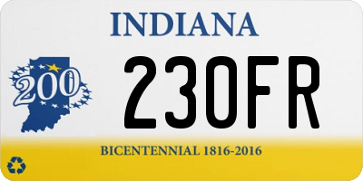 IN license plate 230FR