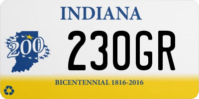 IN license plate 230GR