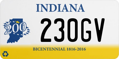 IN license plate 230GV