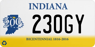 IN license plate 230GY