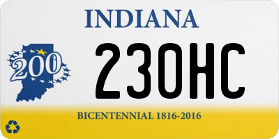 IN license plate 230HC