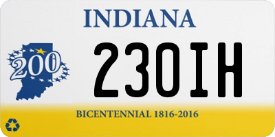 IN license plate 230IH