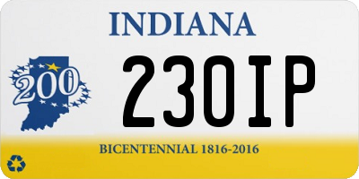 IN license plate 230IP